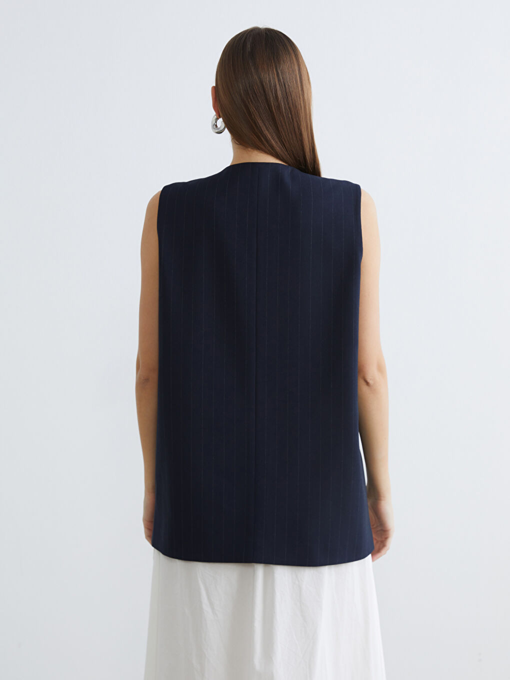 TAMNO PLAVA Elegantni prsluk Žena-3