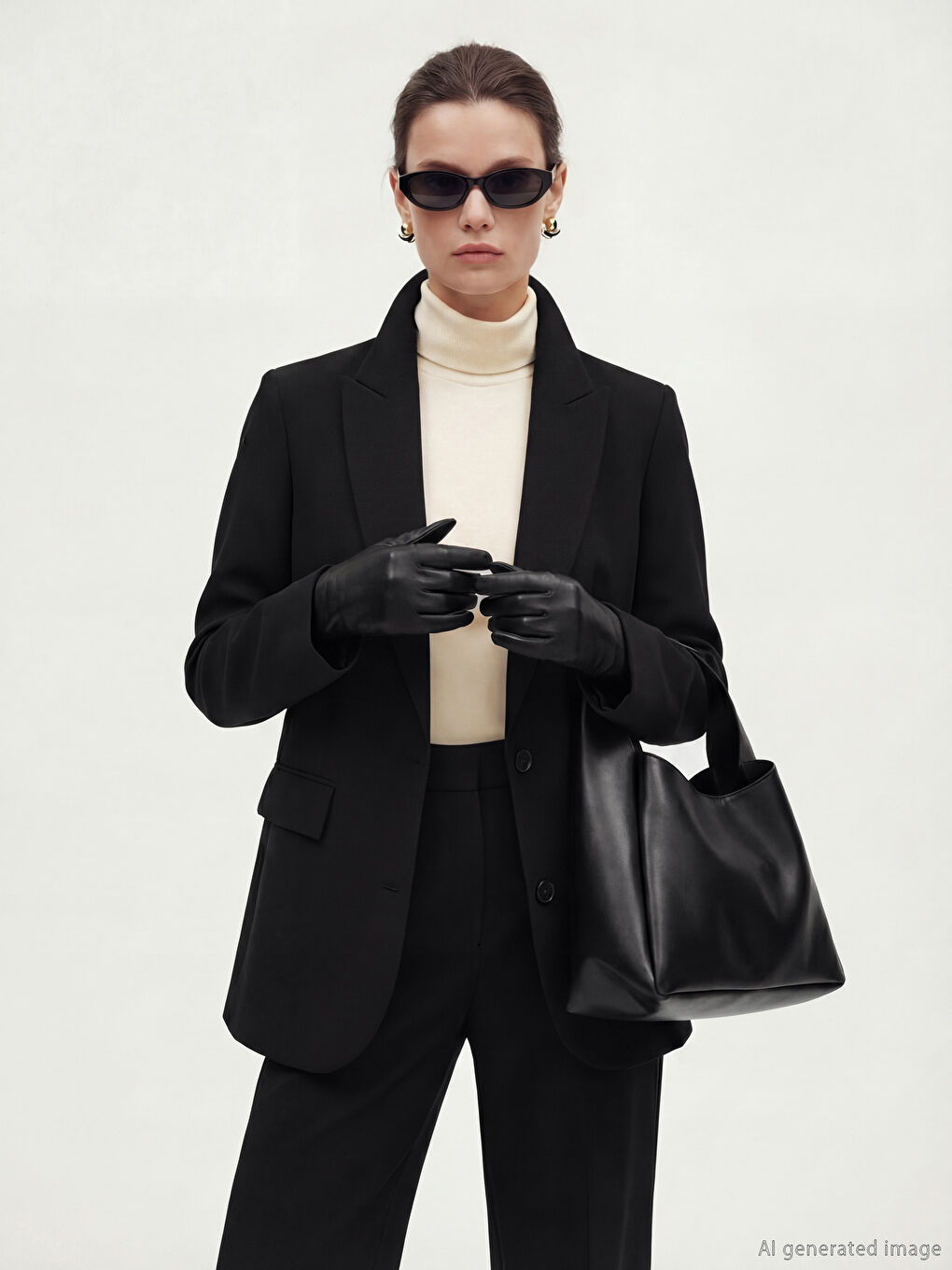 Siyah Kadın Blazer Ceket-3