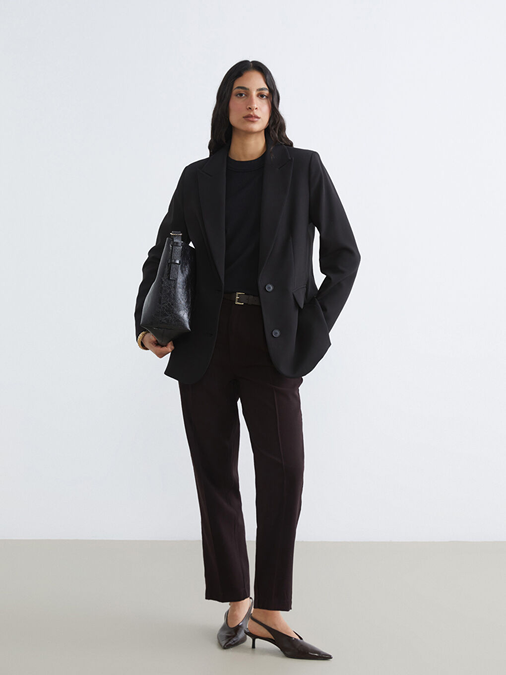 Siyah Kadın Blazer Ceket-1