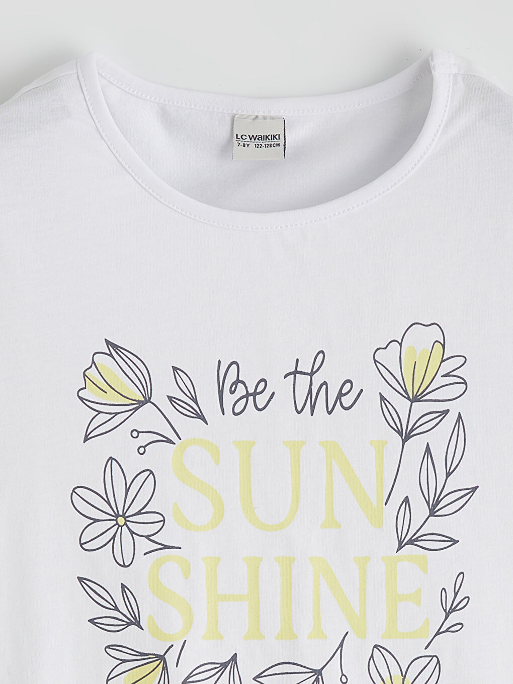 Sarı Kız Çocuk Baskılı Tişört ve Şort-2