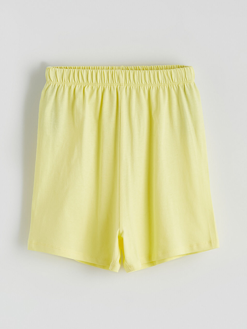 Sarı Kız Çocuk Baskılı Tişört ve Şort-4