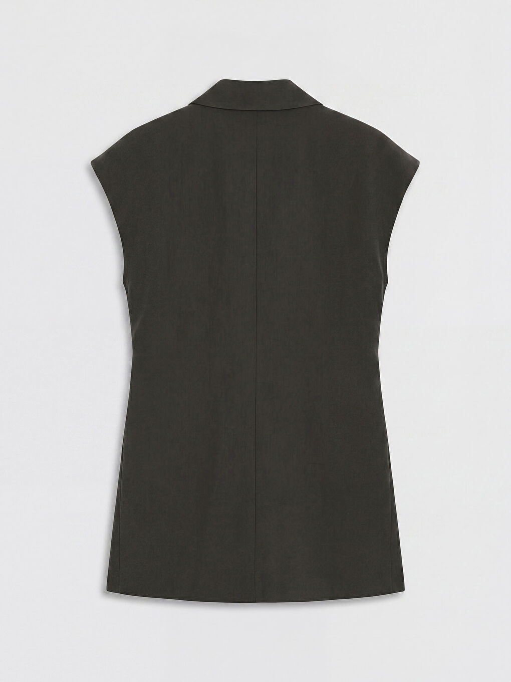 Yeşil Ceket Yaka Kuşaklı Kadın Klasik Yelek-1