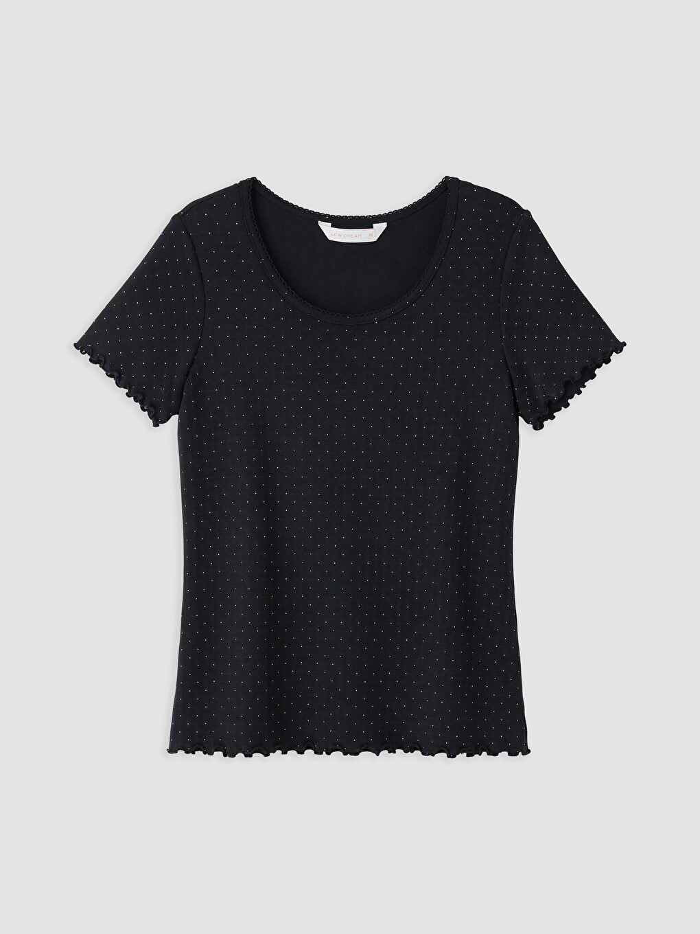 Crew Neck Polka Dot Women's Pyjamas Top-4