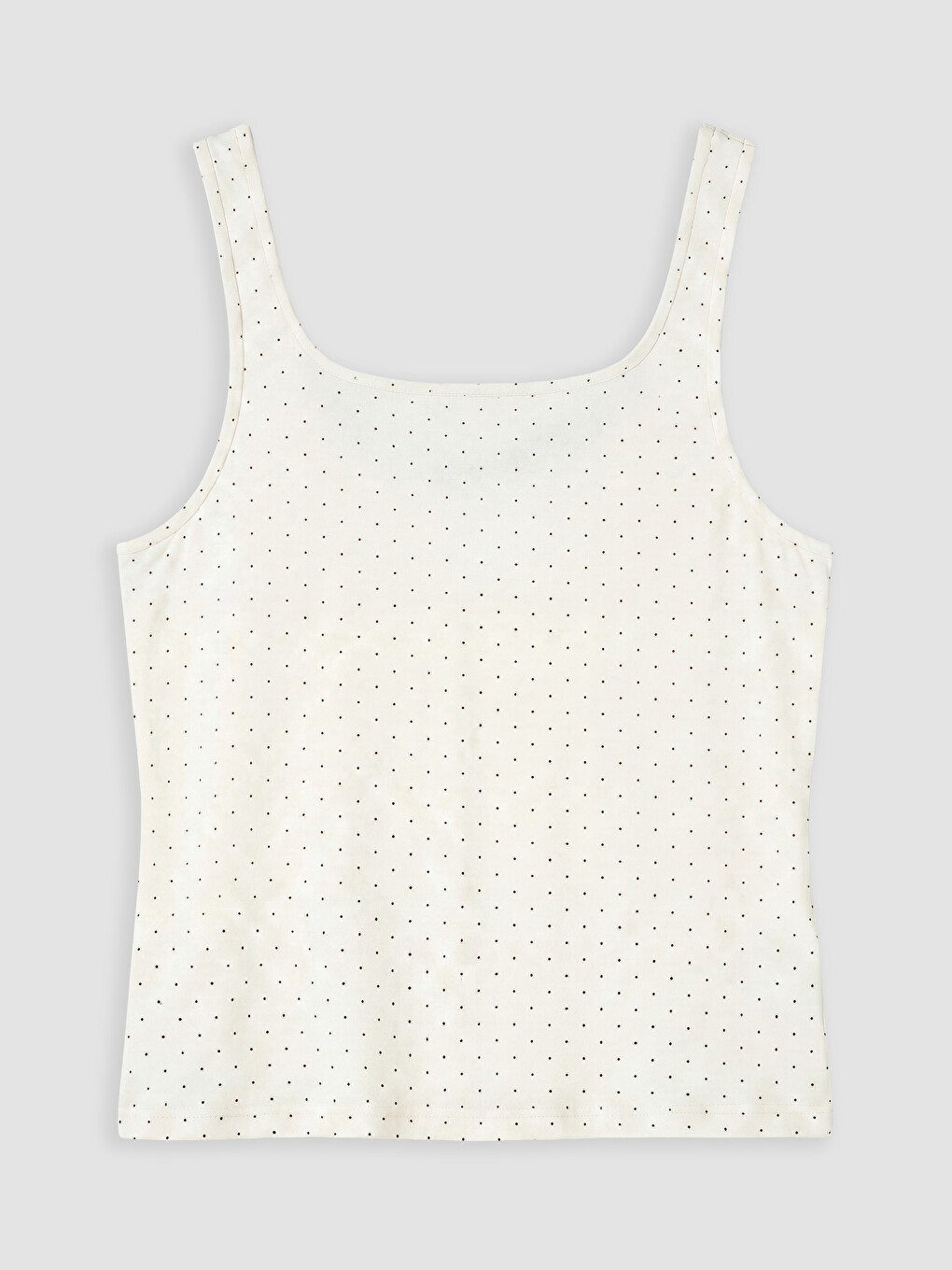Ekru Dantel Detaylı Puantiyeli Kadın Şortlu Pijama Takımı-3