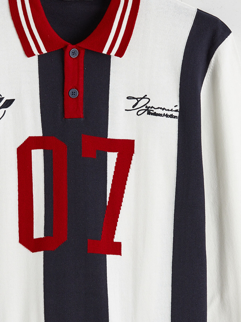 Пуловер с поло яка и отпечатано трико за мъже-5