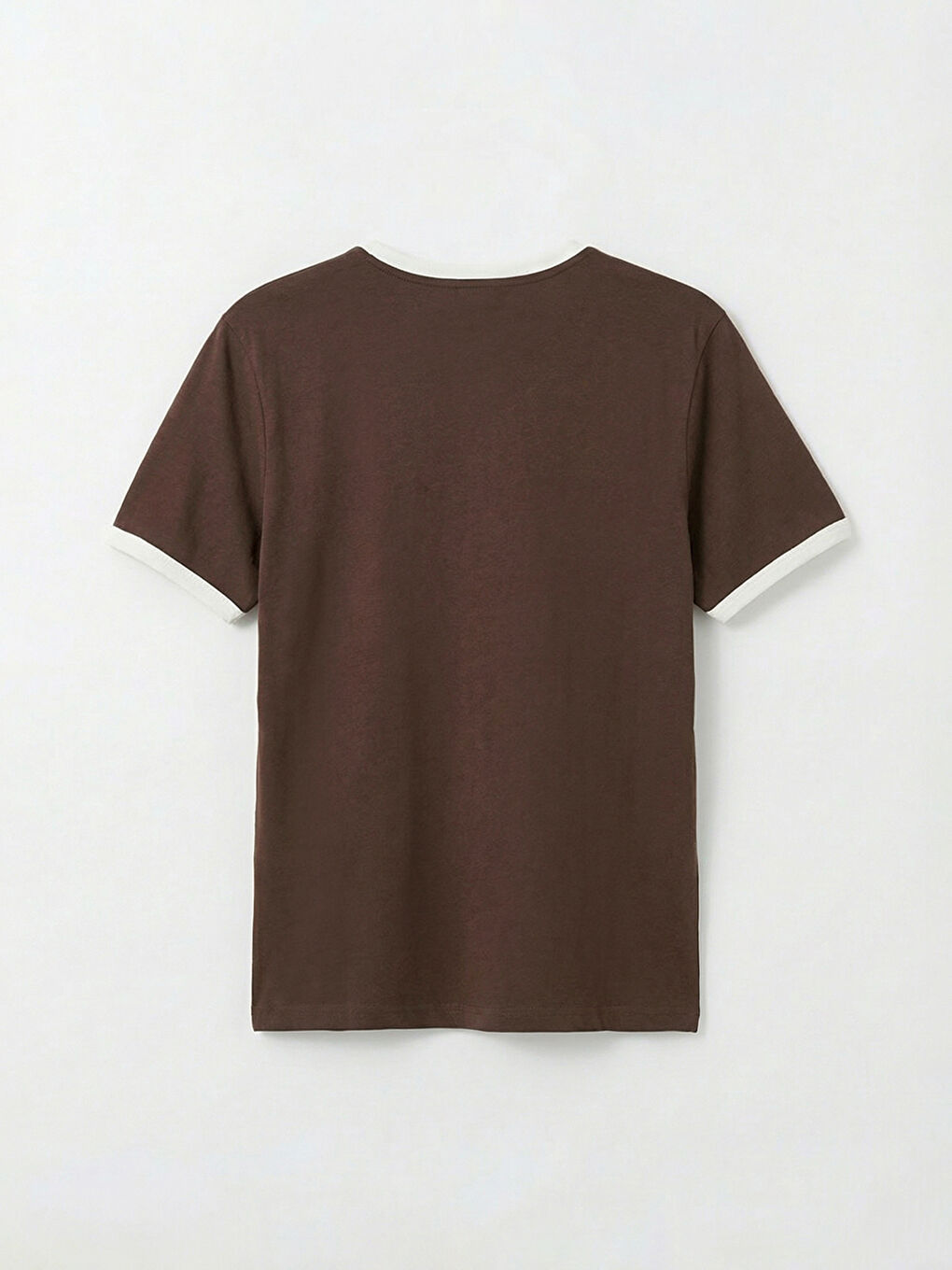 Kahverengi Bisiklet Yaka Brooklyn Baskılı Erkek Tişört-5