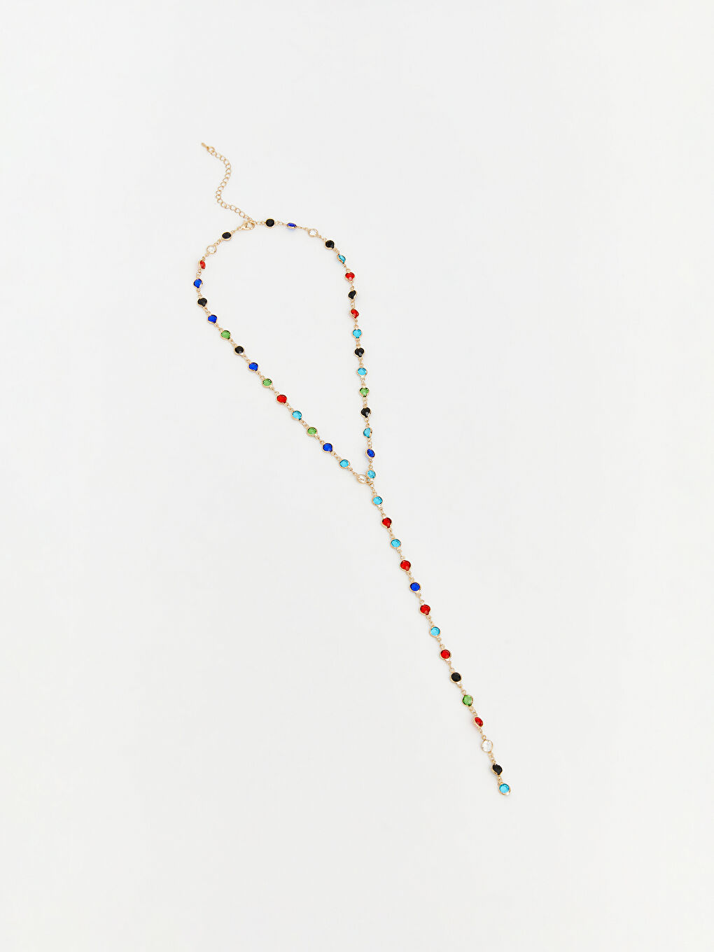 Sarı Taşlı Kadın Zincir Kolye