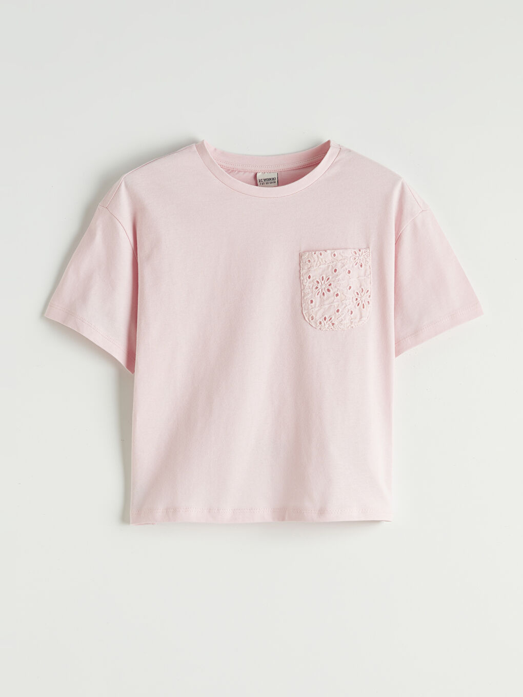 Pembe Bisiklet Yaka Fisto Cepli Kız Çocuk Tişört