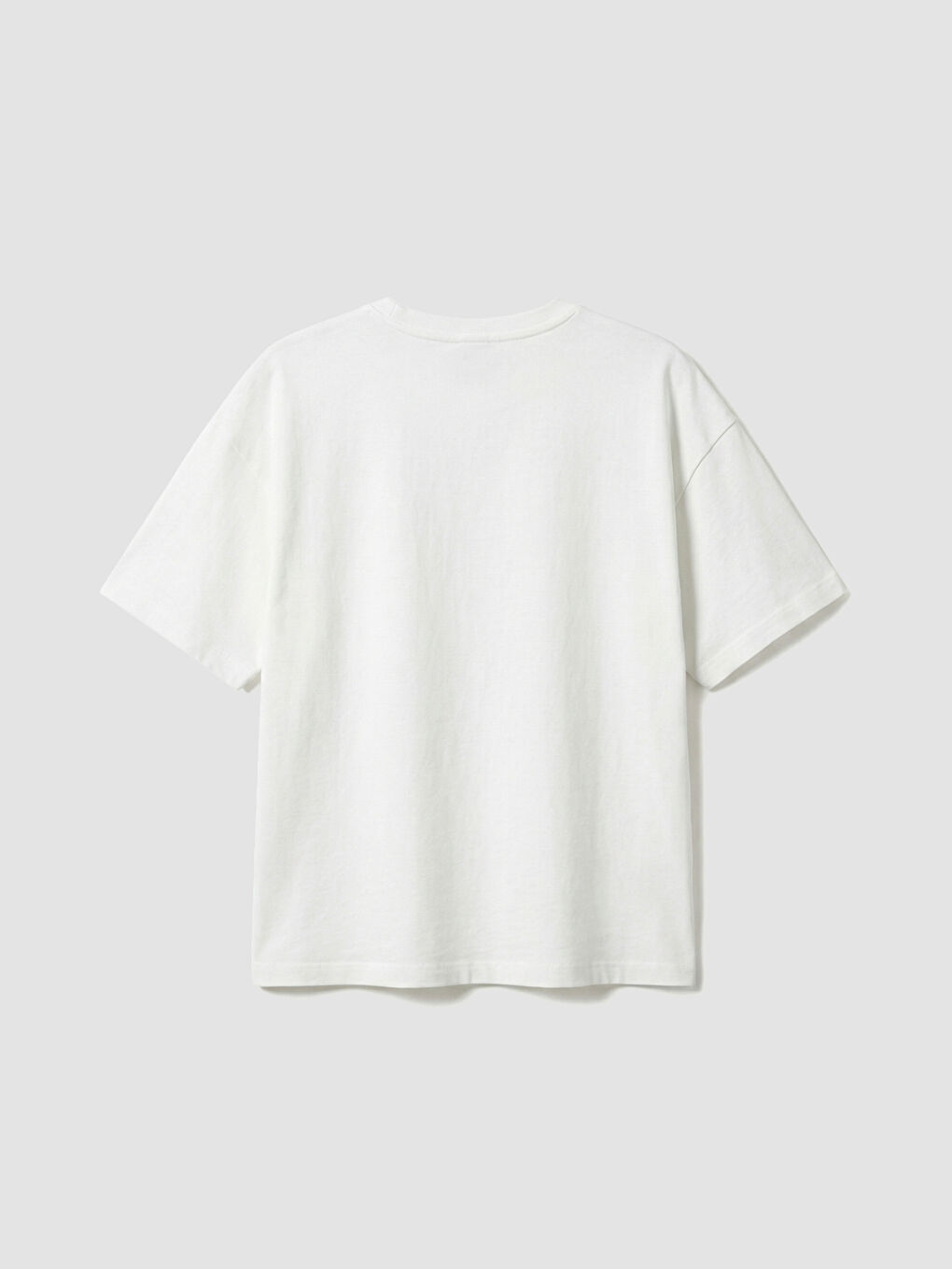 Beyaz Bisiklet Yaka Fisto Detaylı Kız Çocuk Tişört-1