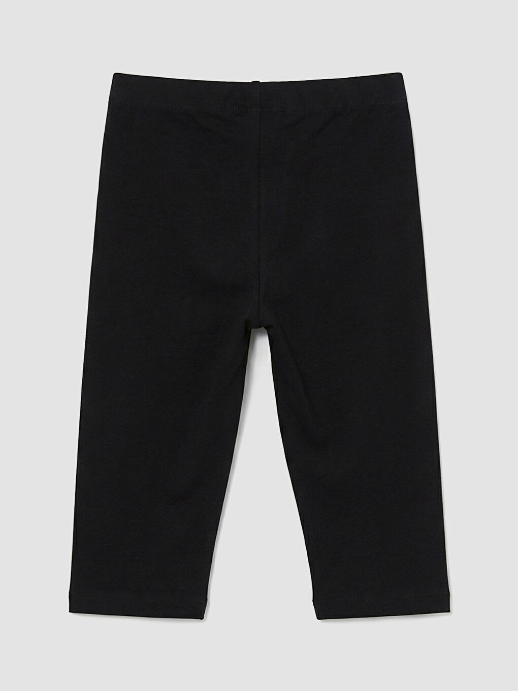 Siyah Beli Lastikli Kız Çocuk Tayt-1