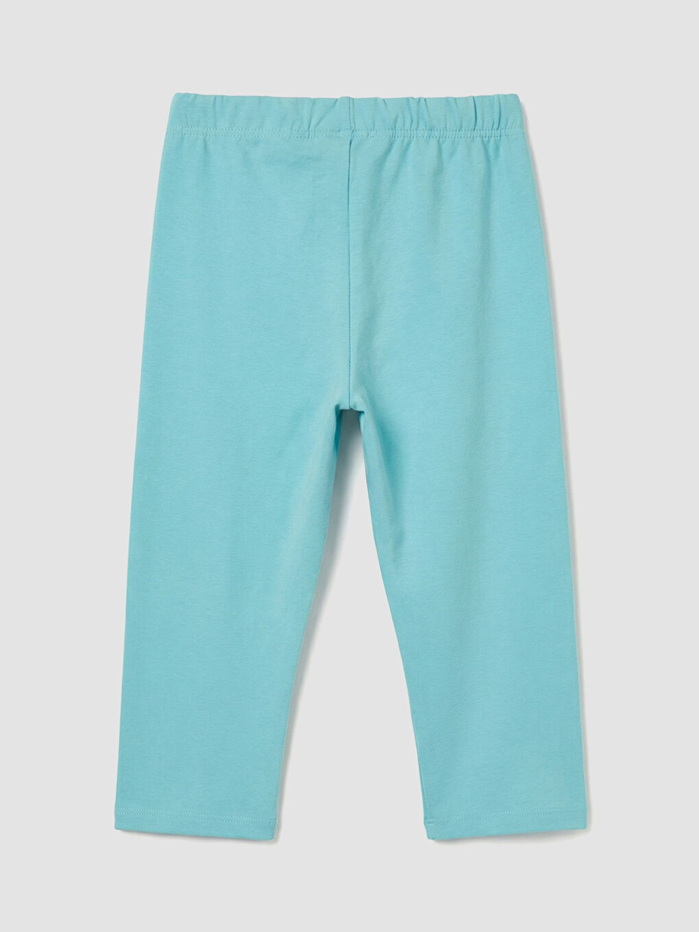 Turkuaz Beli Lastikli Kız Çocuk Tayt-1