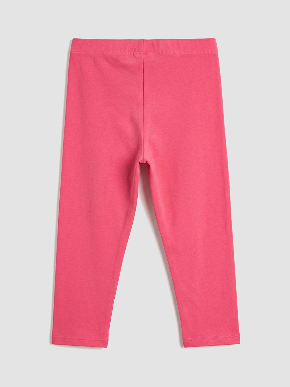 Pembe Beli Lastikli Kız Çocuk Tayt-1