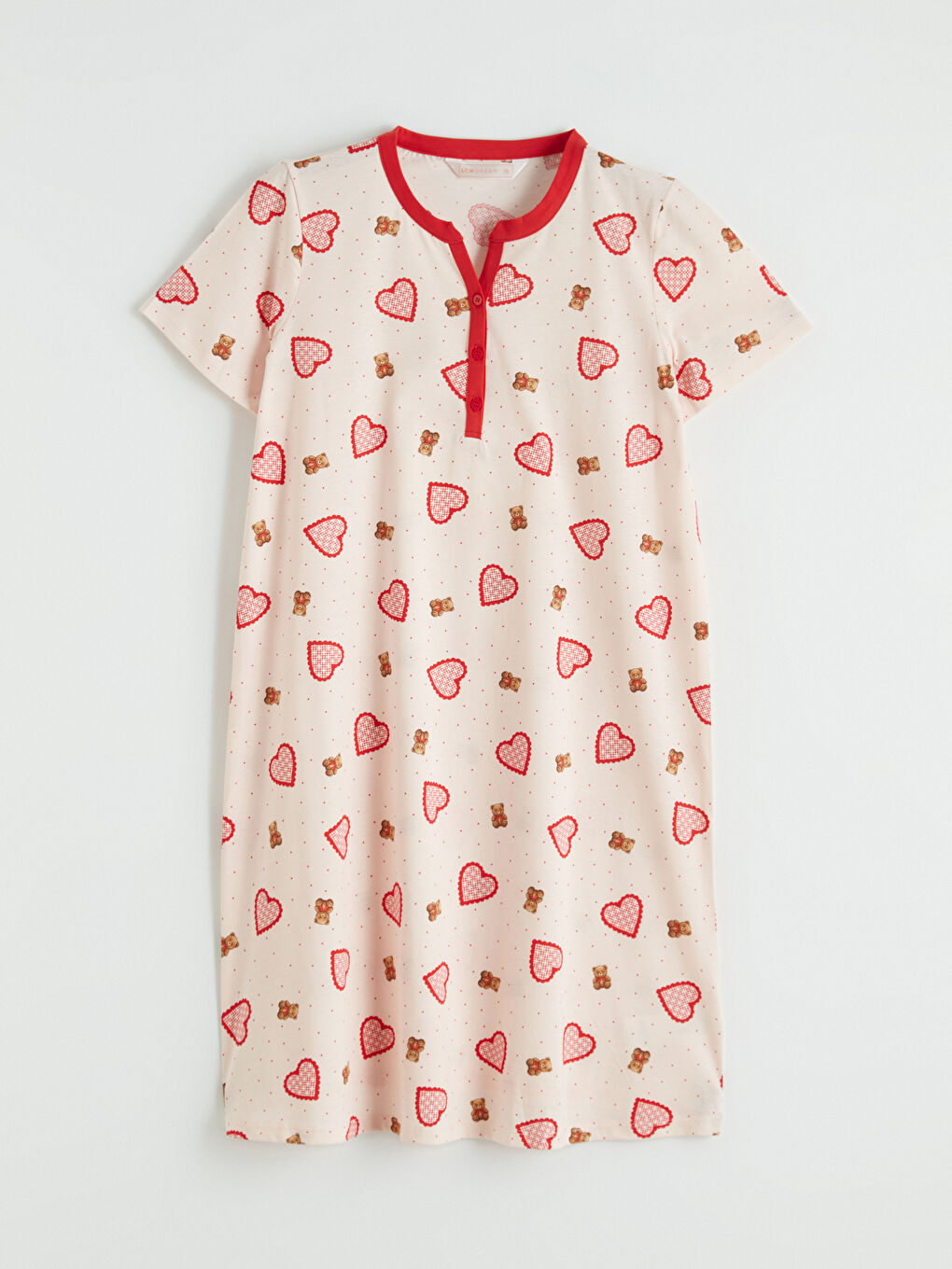 فستان نوم وردي امرأة-4