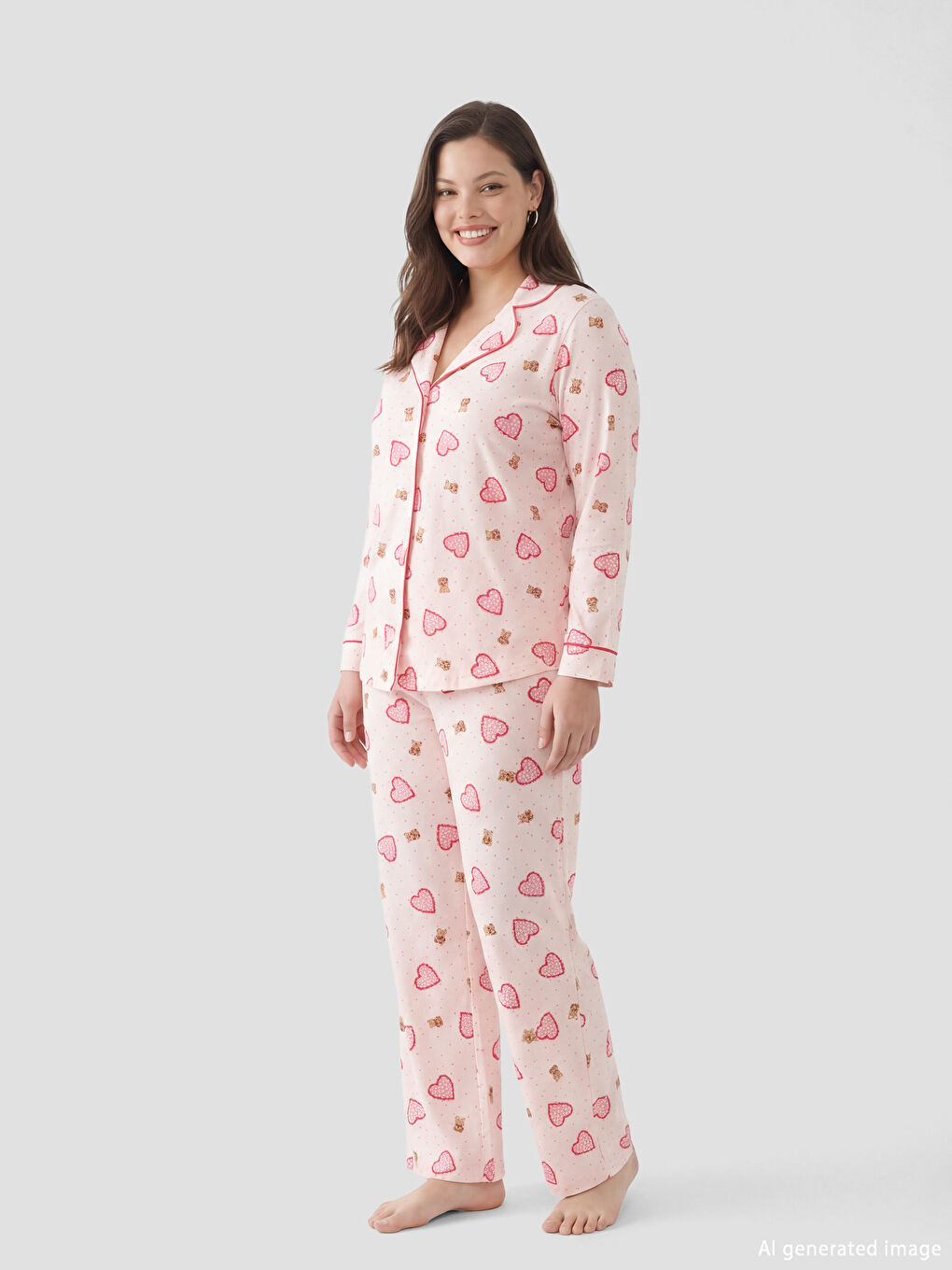 Женщины Розовый Пижамный комплект-2