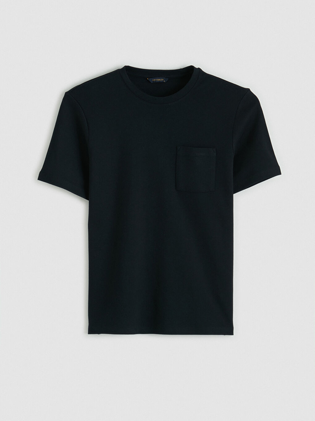 Siyah Bisiklet Yaka Erkek Tişört-3