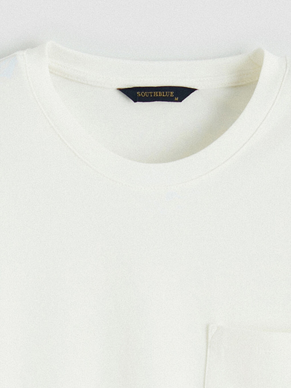 Ekru Bisiklet Yaka Erkek Tişört-2