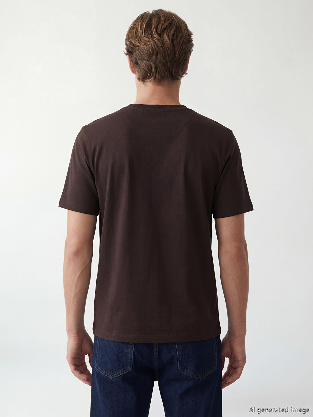 Mürdüm Bisiklet Yaka Erkek Tişört-3