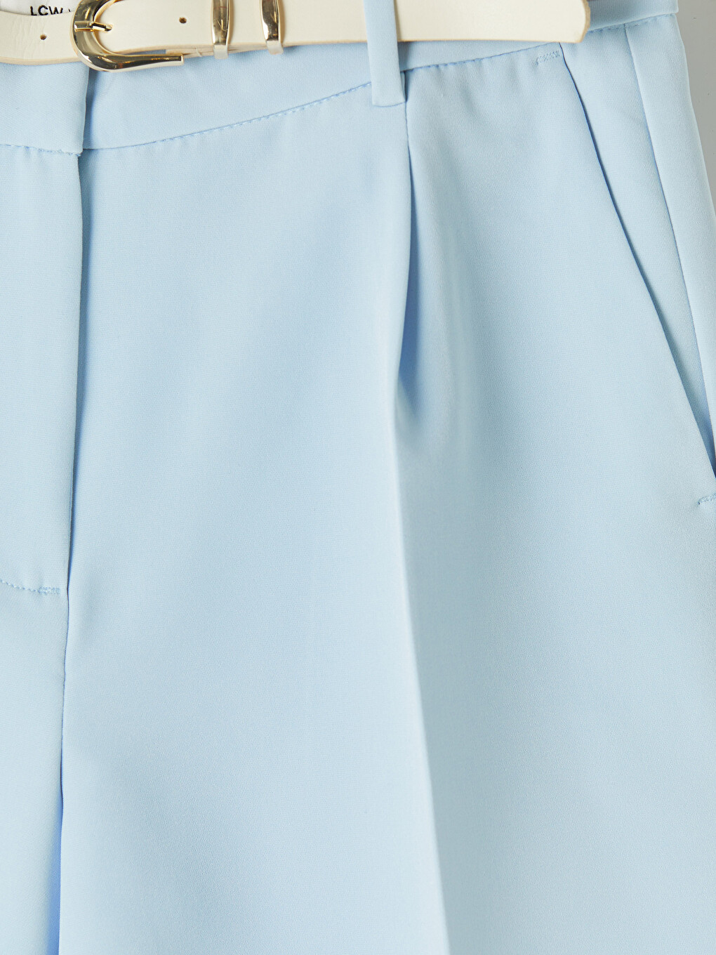 Belted Women's Pleated Shorts-6
