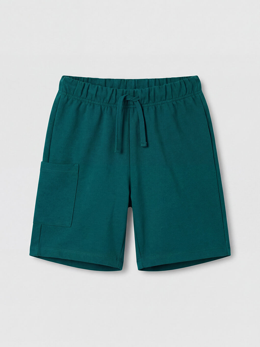 Yeşil Beli Lastikli Erkek Çocuk Şort