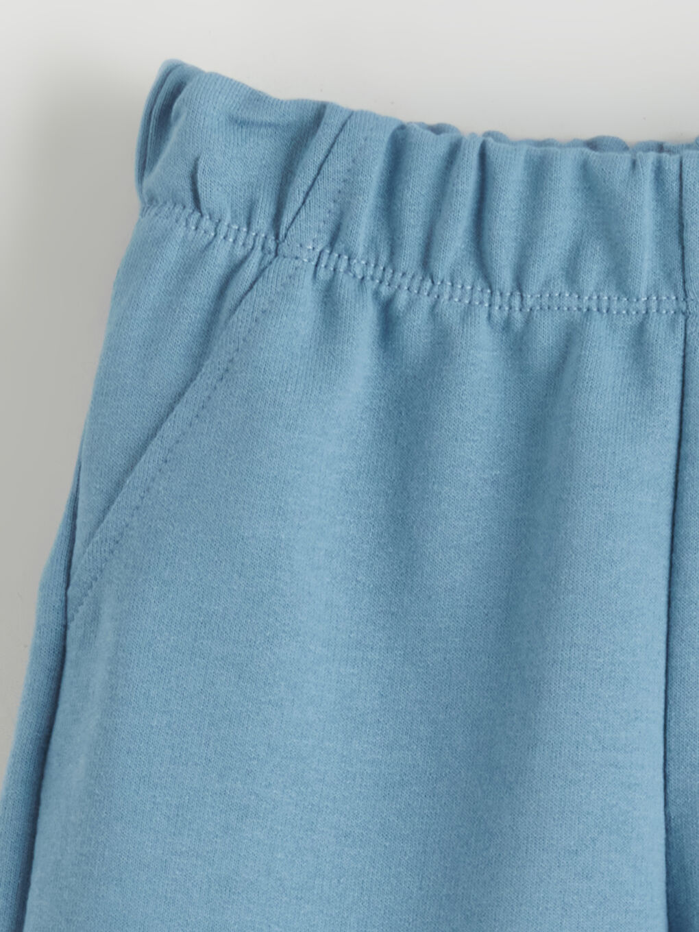 Mavi Beli Lastikli Erkek Çocuk Şort-1