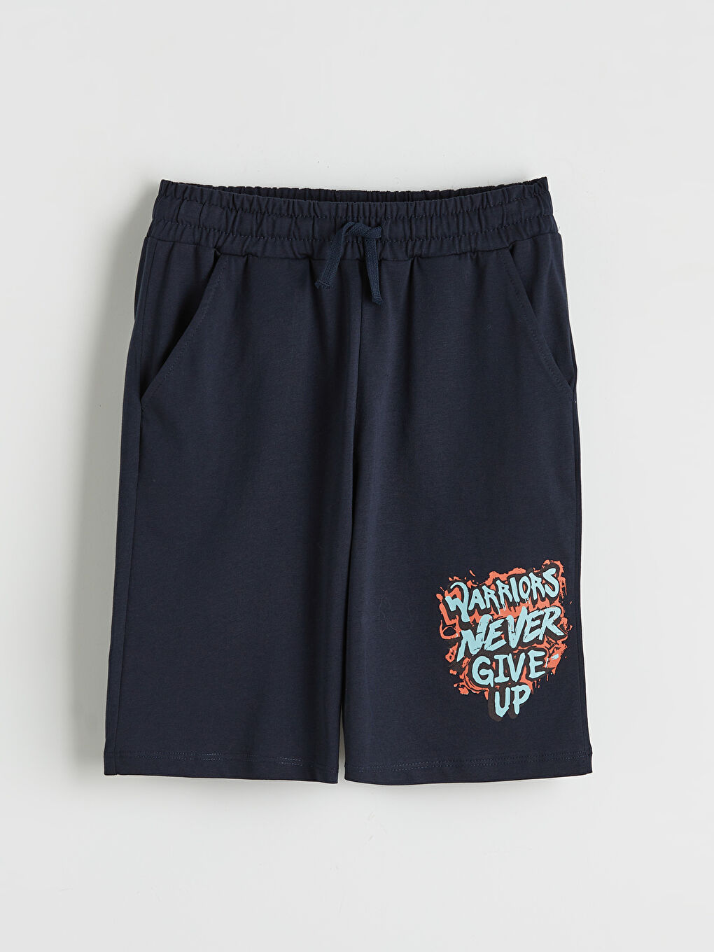 Lacivert Baskılı Erkek Çocuk Şort