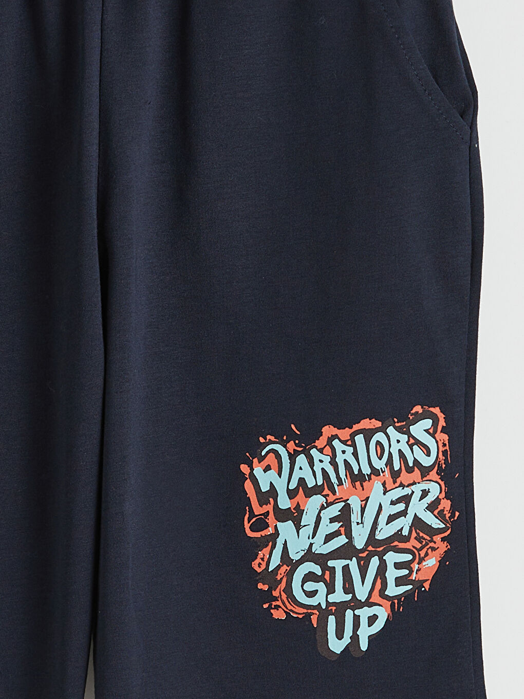 Lacivert Baskılı Erkek Çocuk Şort-2