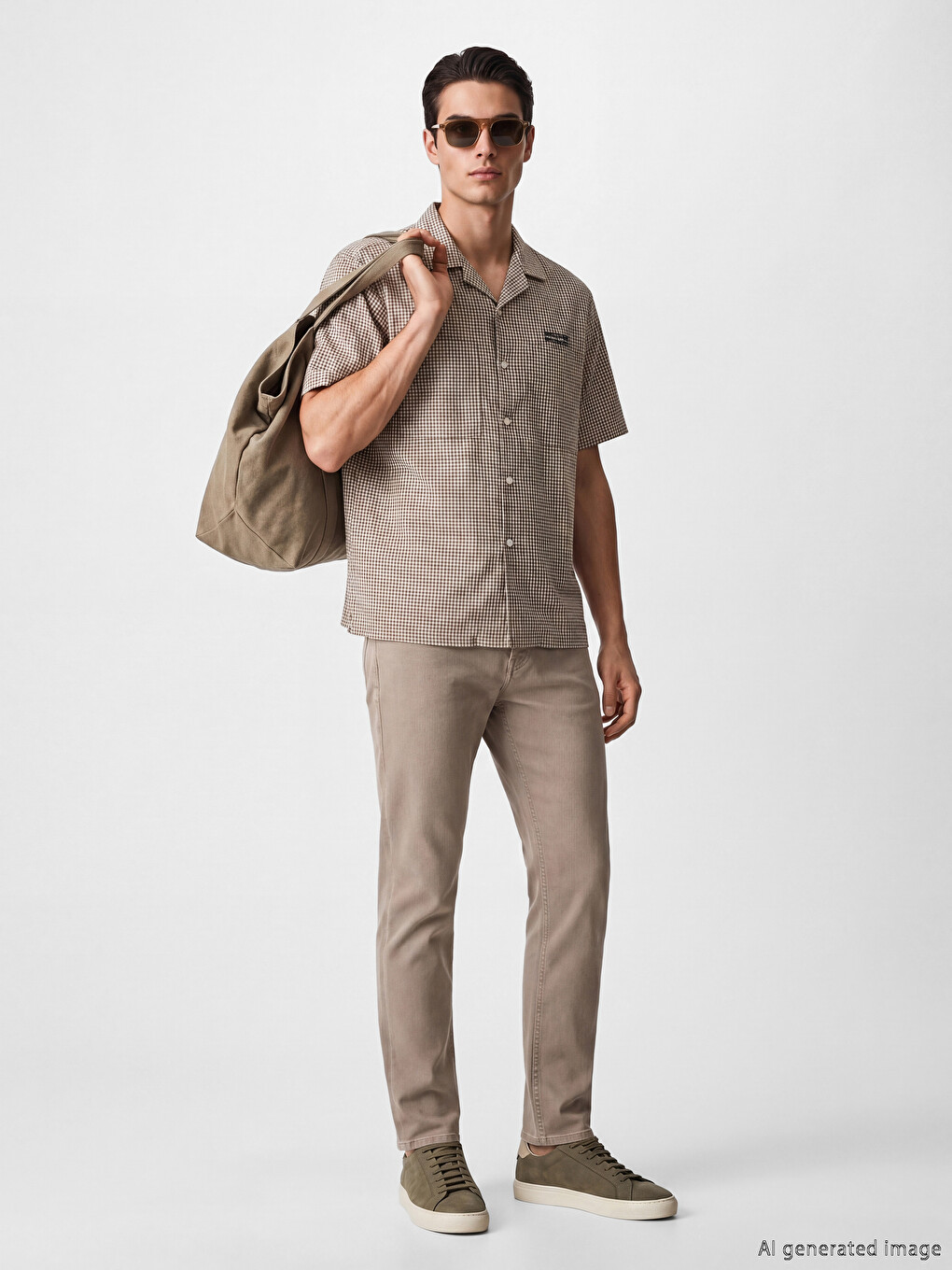 Man Brown Shirt-1