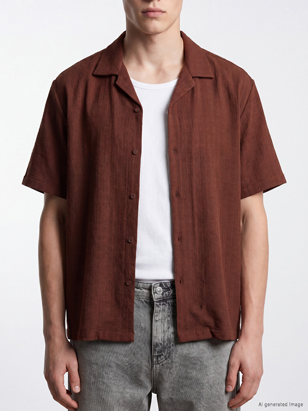 Man Brown Shirt-2