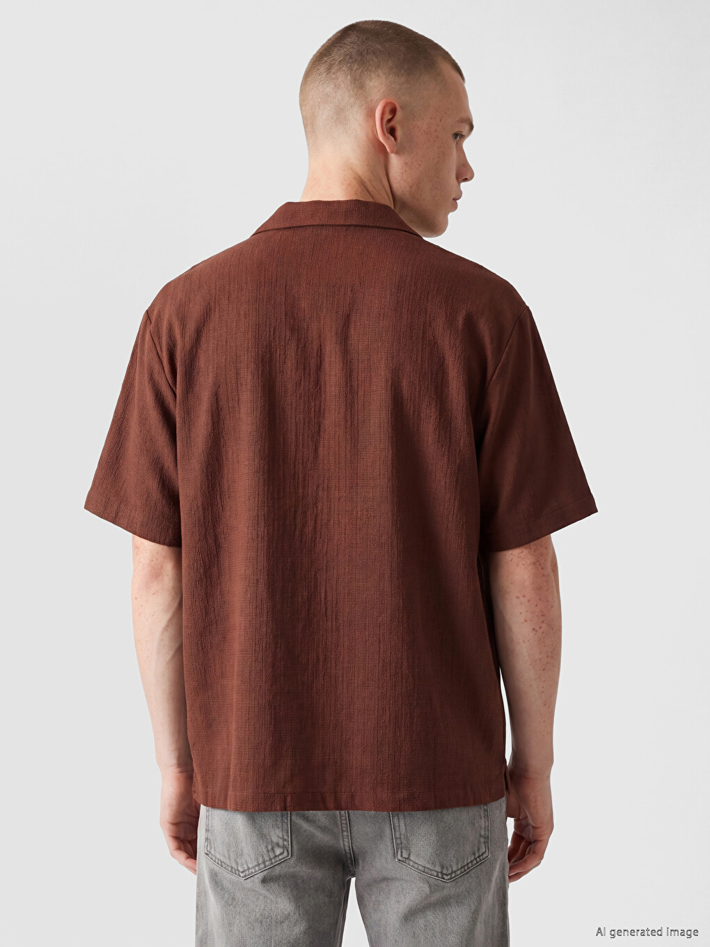 Man Brown Shirt-3