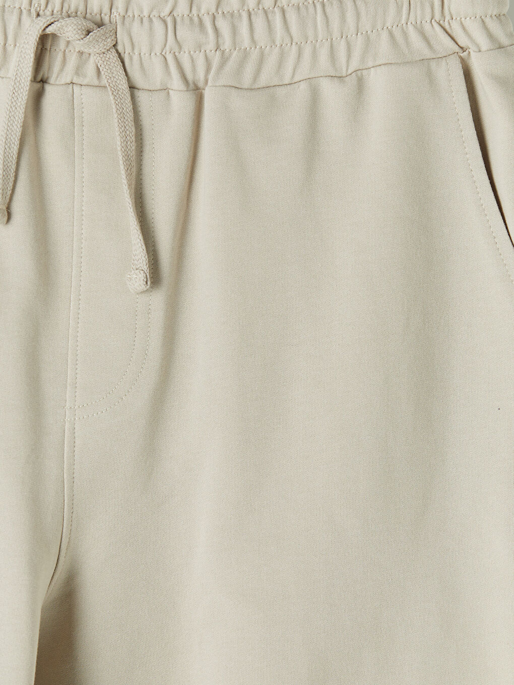 Bej Standart Kalıp Erkek Şort-2