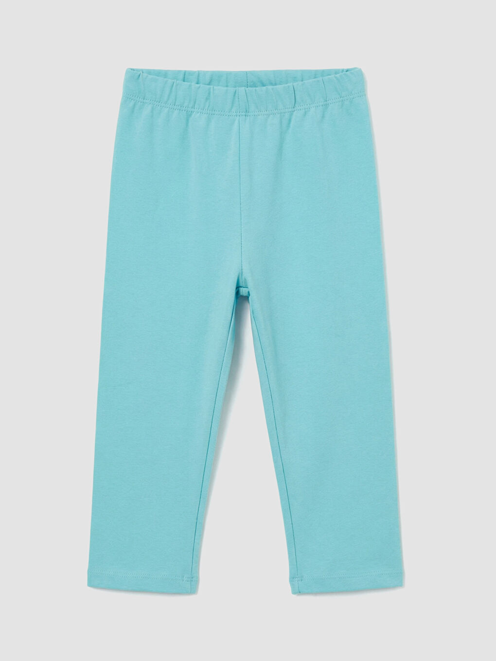 Turkuaz Bisiklet Yaka Baskılı Kız Çocuk Tişört ve Tayt-3