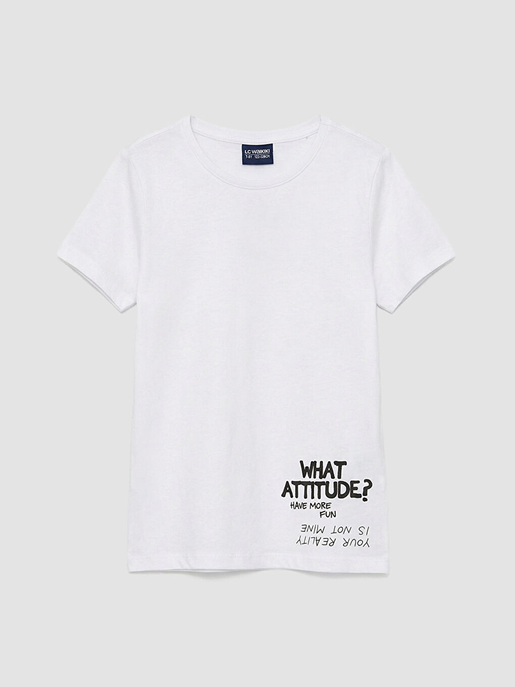 Gri Bisiklet Yaka Baskılı Kız Çocuk Tişört ve Tayt-1