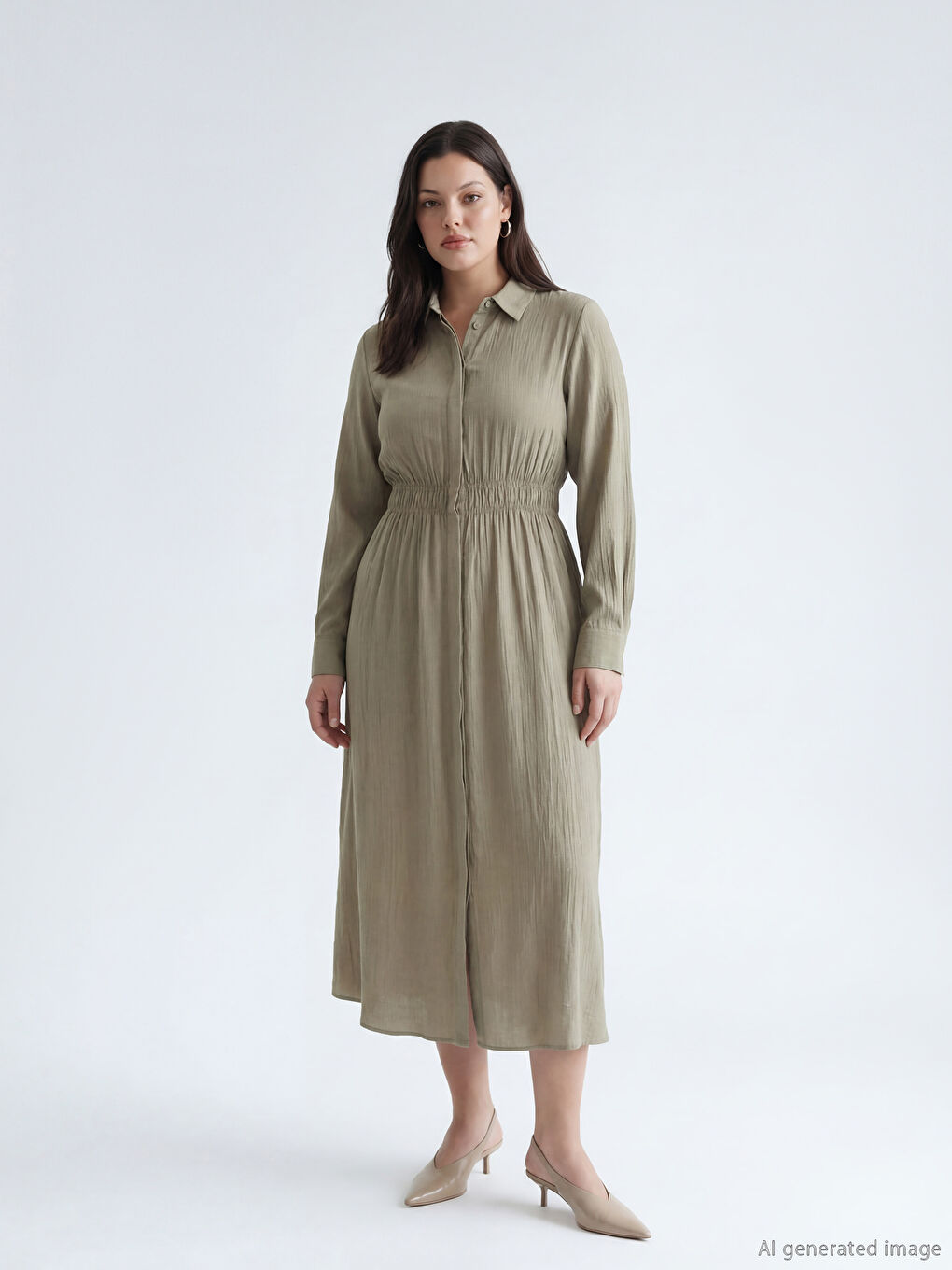 Сукня-сорочка з акцентом на талії.-1