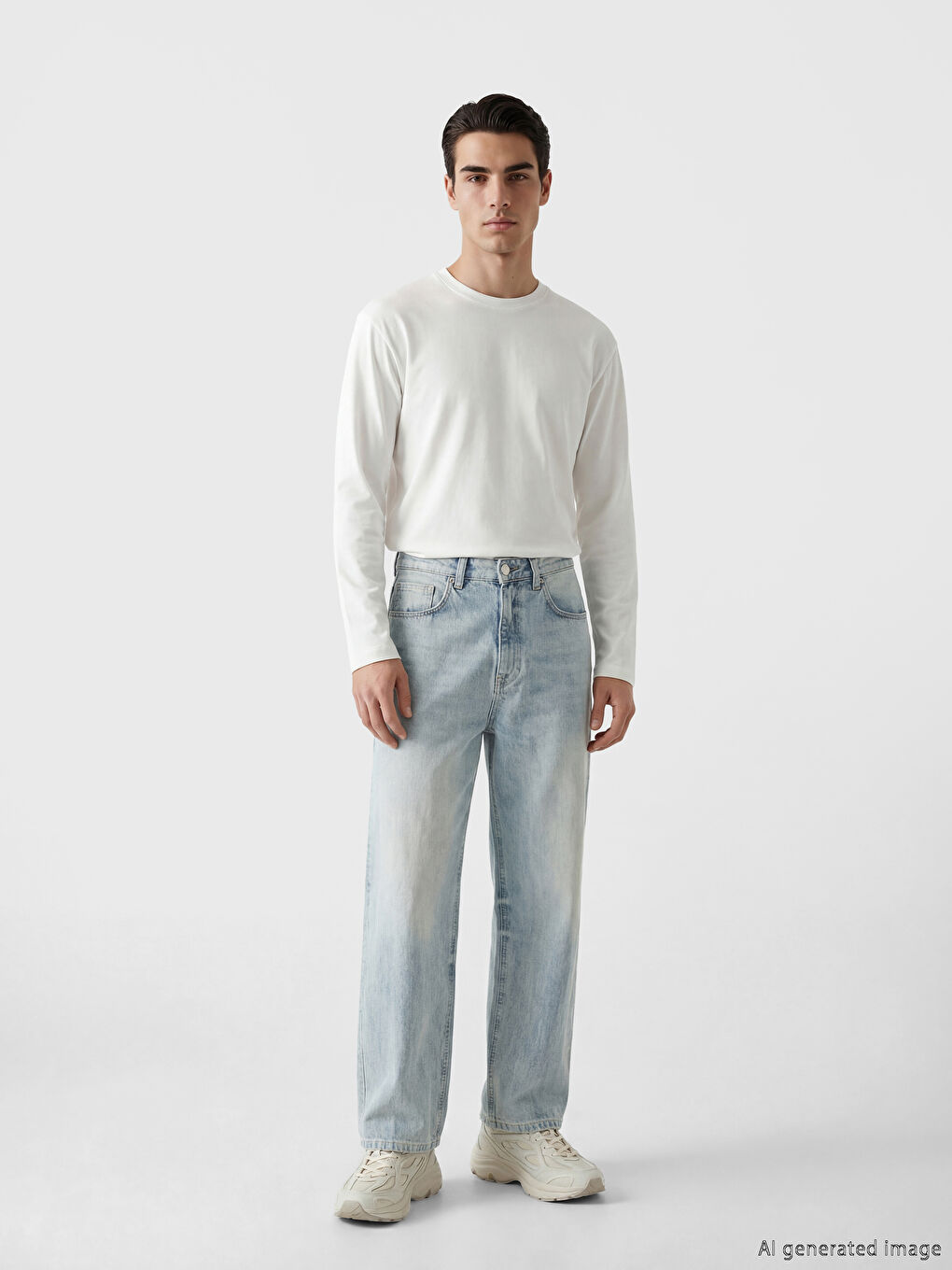 Bisiklet Yaka Erkek Sweatshirt-1