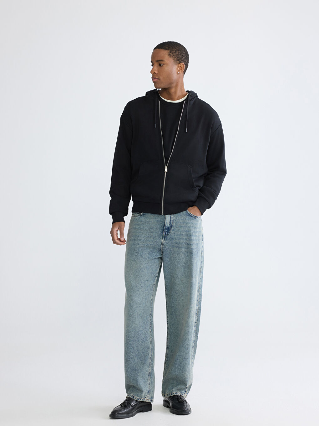 Men's Hooded Zip-Up Sweatshirt-1