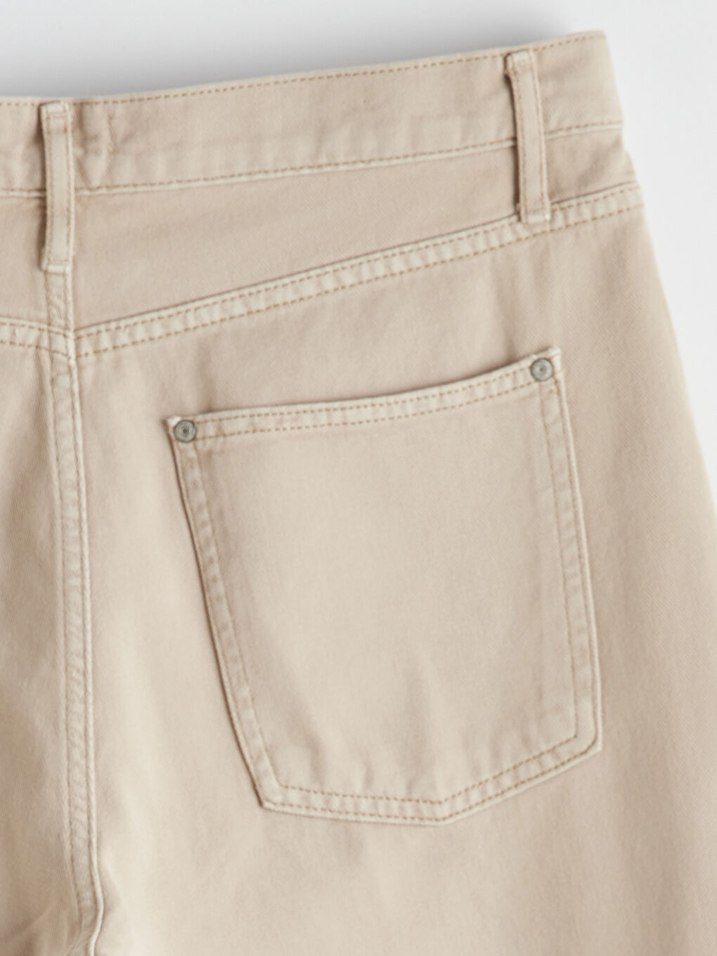 Bej Standart Kalıp Gabardin Erkek Pantolon-5