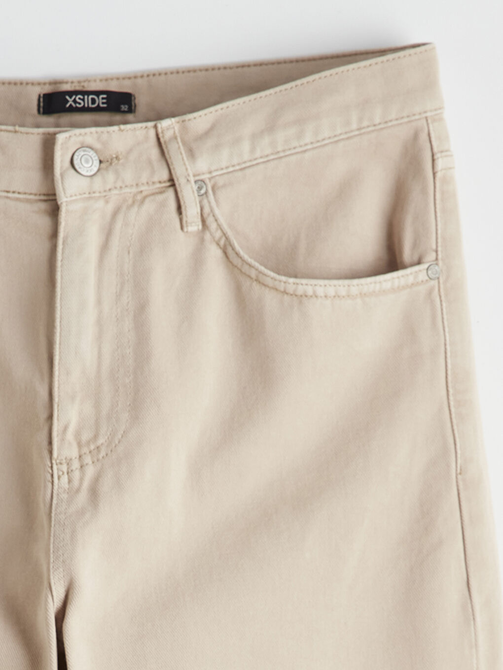 Bej Standart Kalıp Gabardin Erkek Pantolon-6