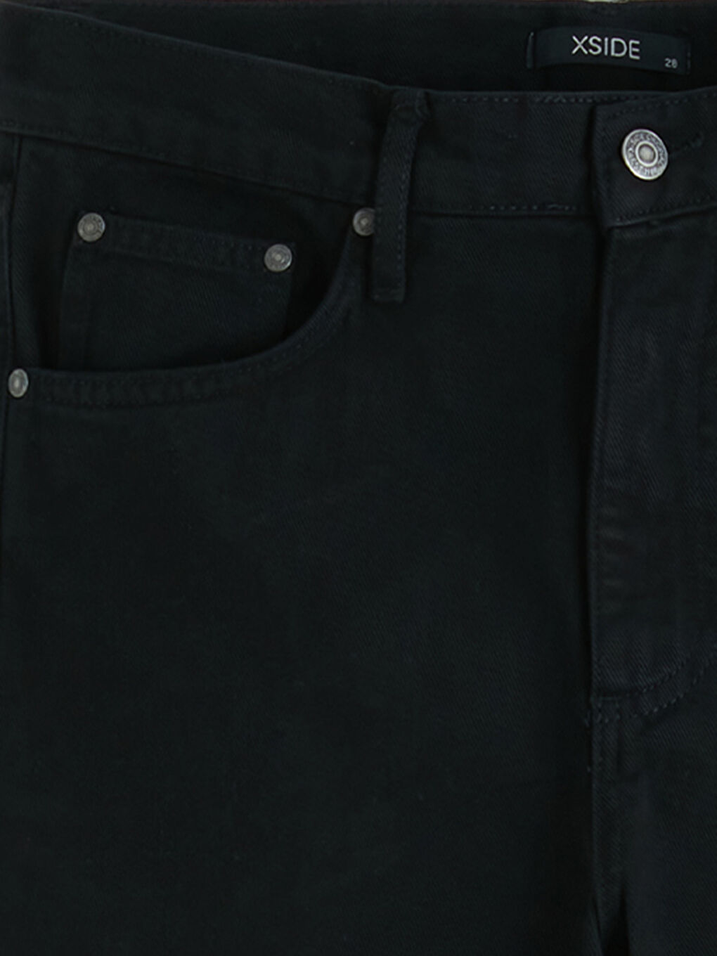 Siyah Standart Kalıp Gabardin Erkek Pantolon-7