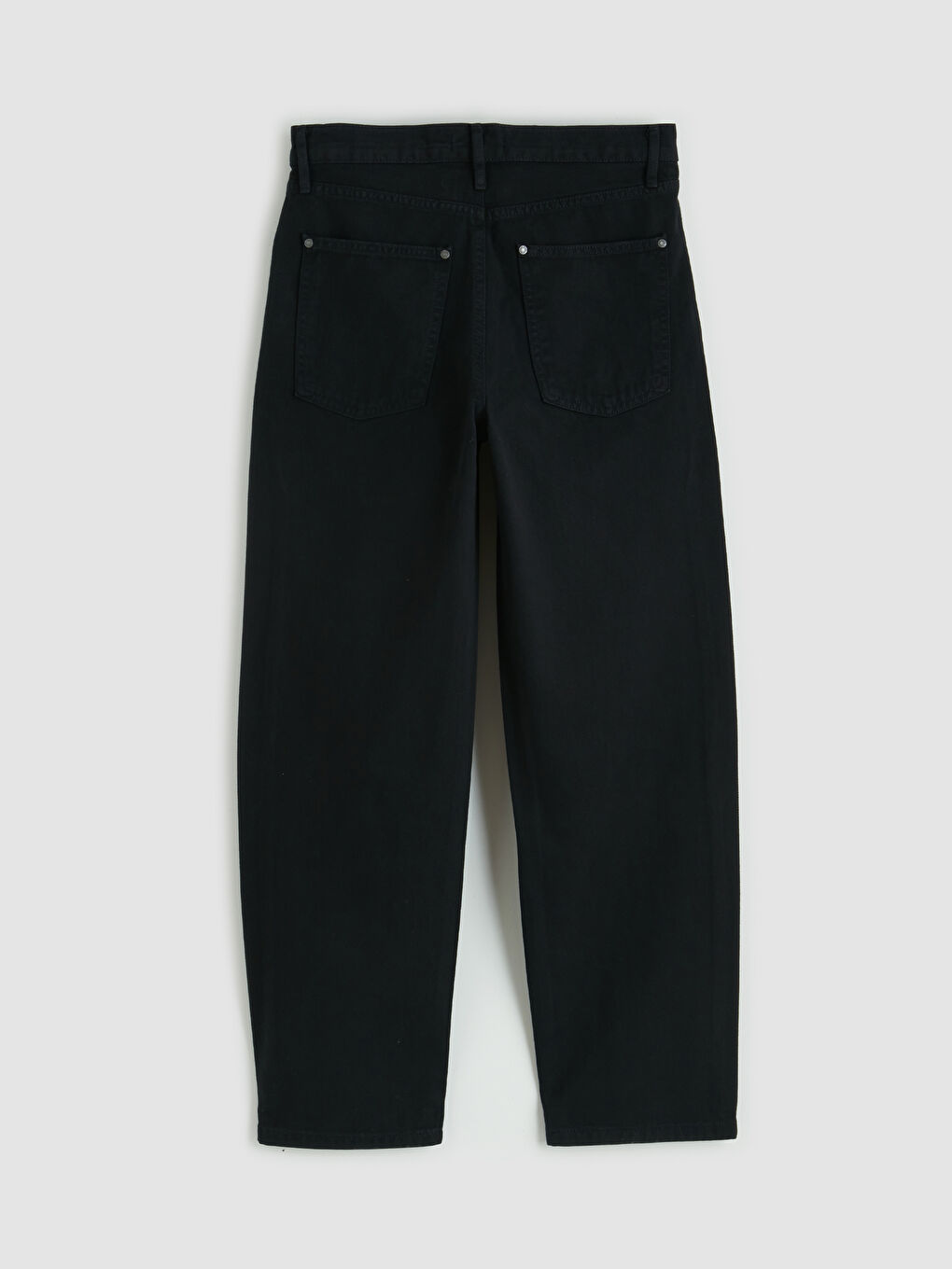 Siyah Standart Kalıp Gabardin Erkek Pantolon-6