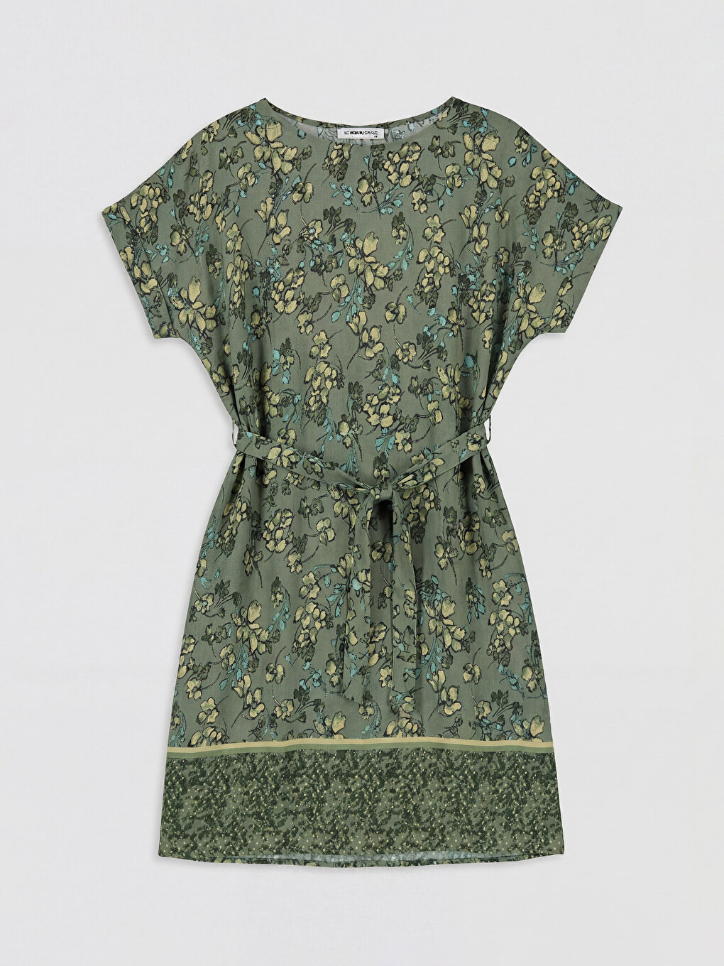 Robe Mini Évasée en Popeline à Motif Floral-4