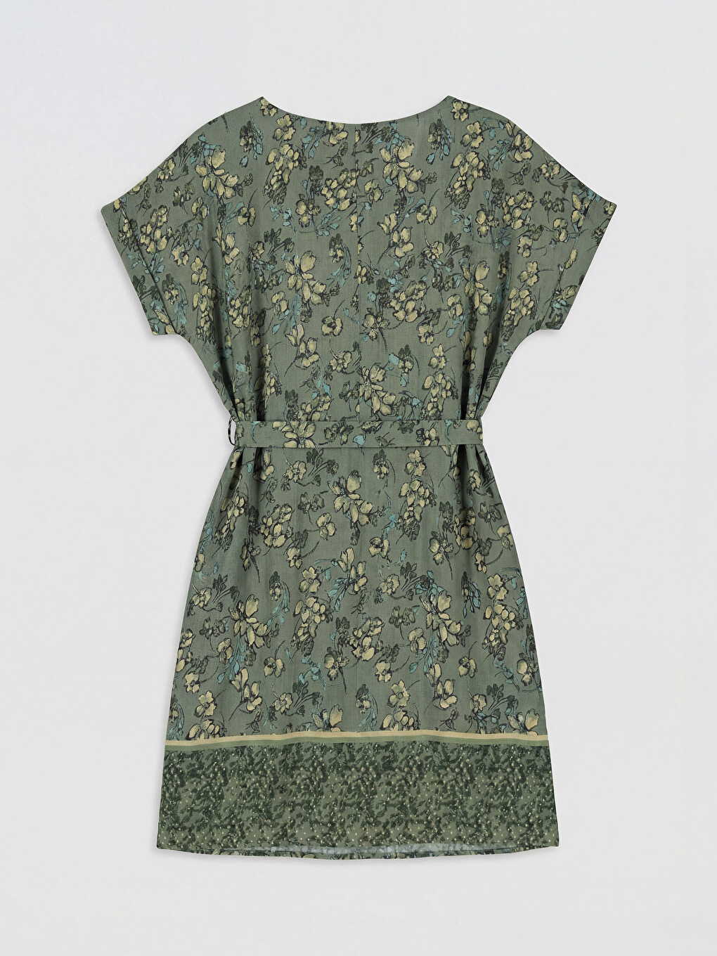 Robe Mini Évasée en Popeline à Motif Floral-5