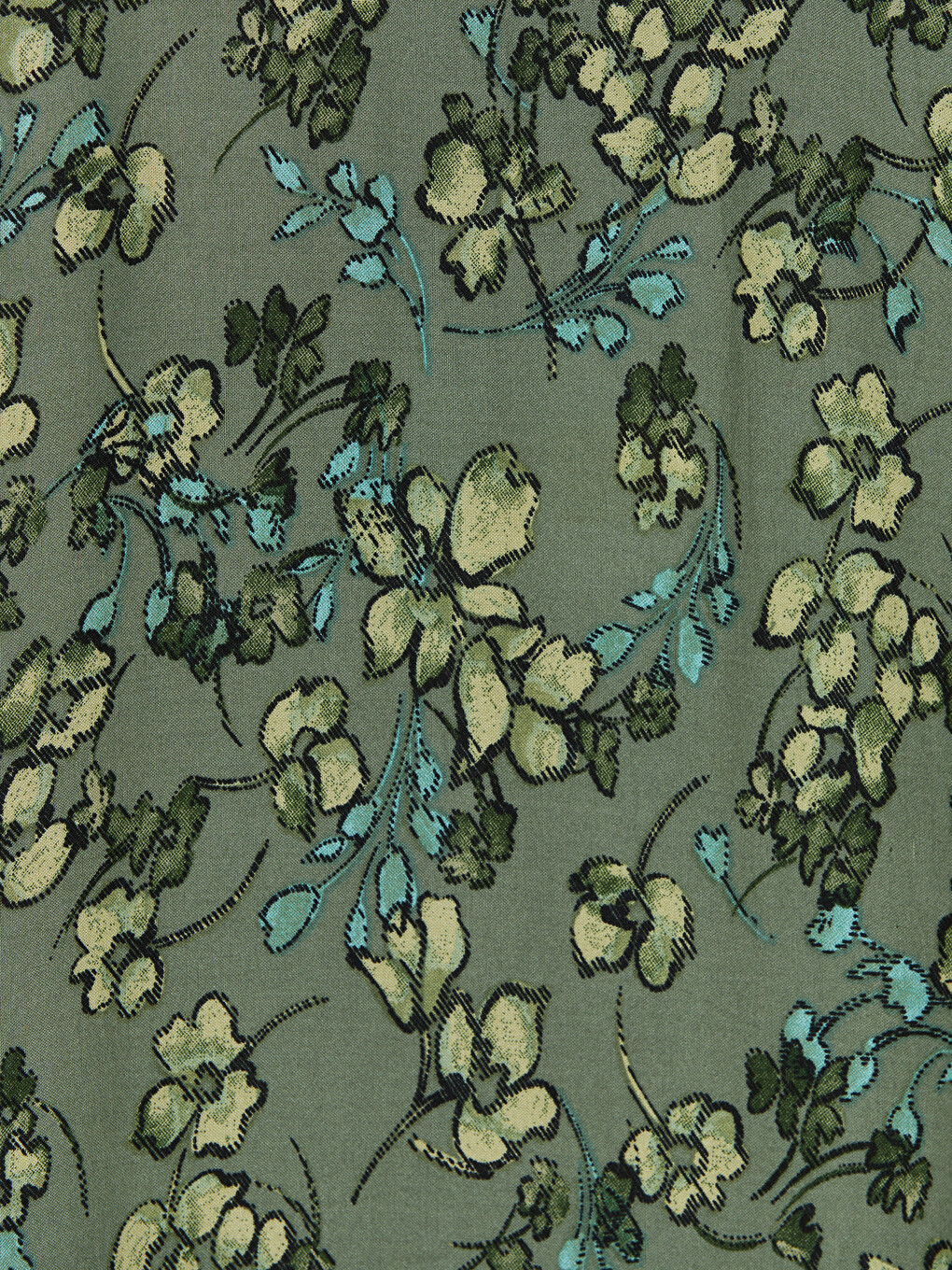 Robe Mini Évasée en Popeline à Motif Floral-6