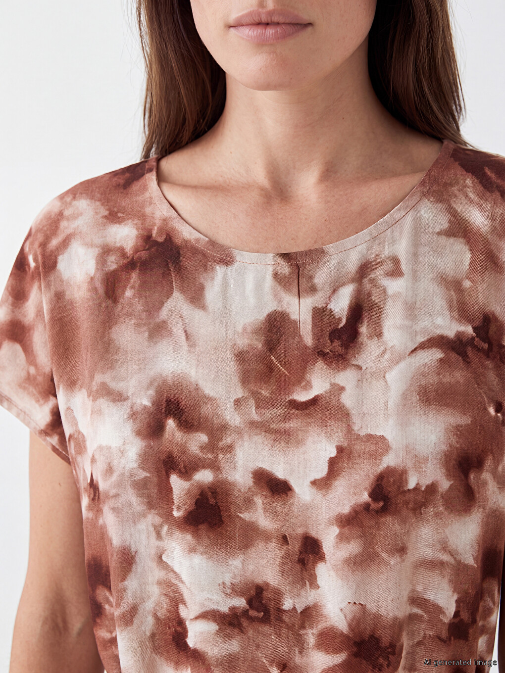 Floral A-form Poplin Dress-1