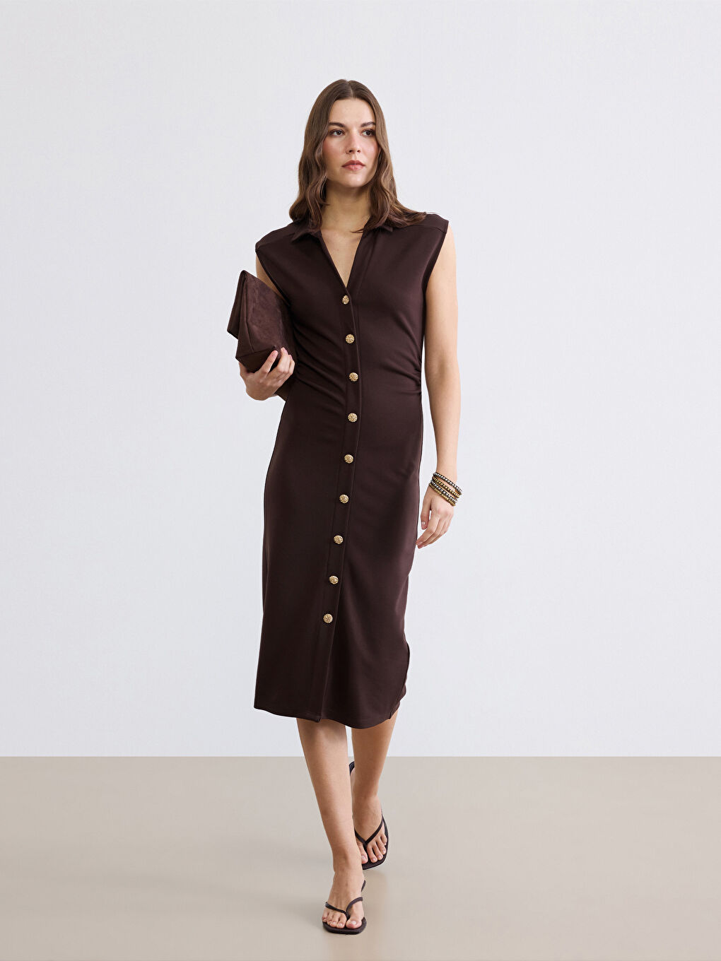 Woman BROWN Dress-1