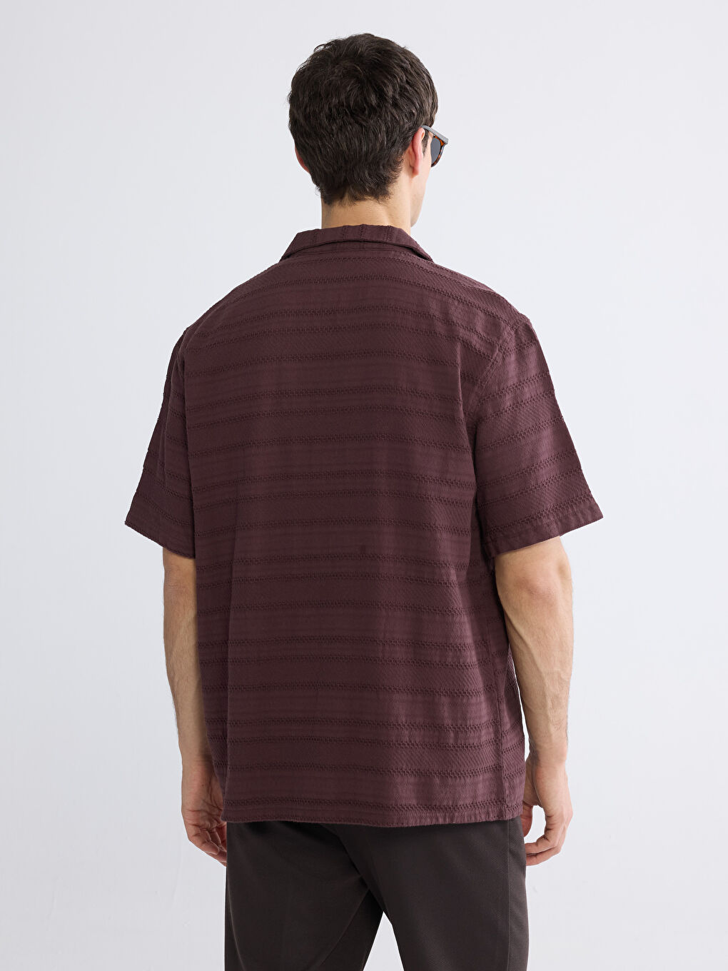 Mürdüm Regular Fit Desenli Erkek Gömlek-3