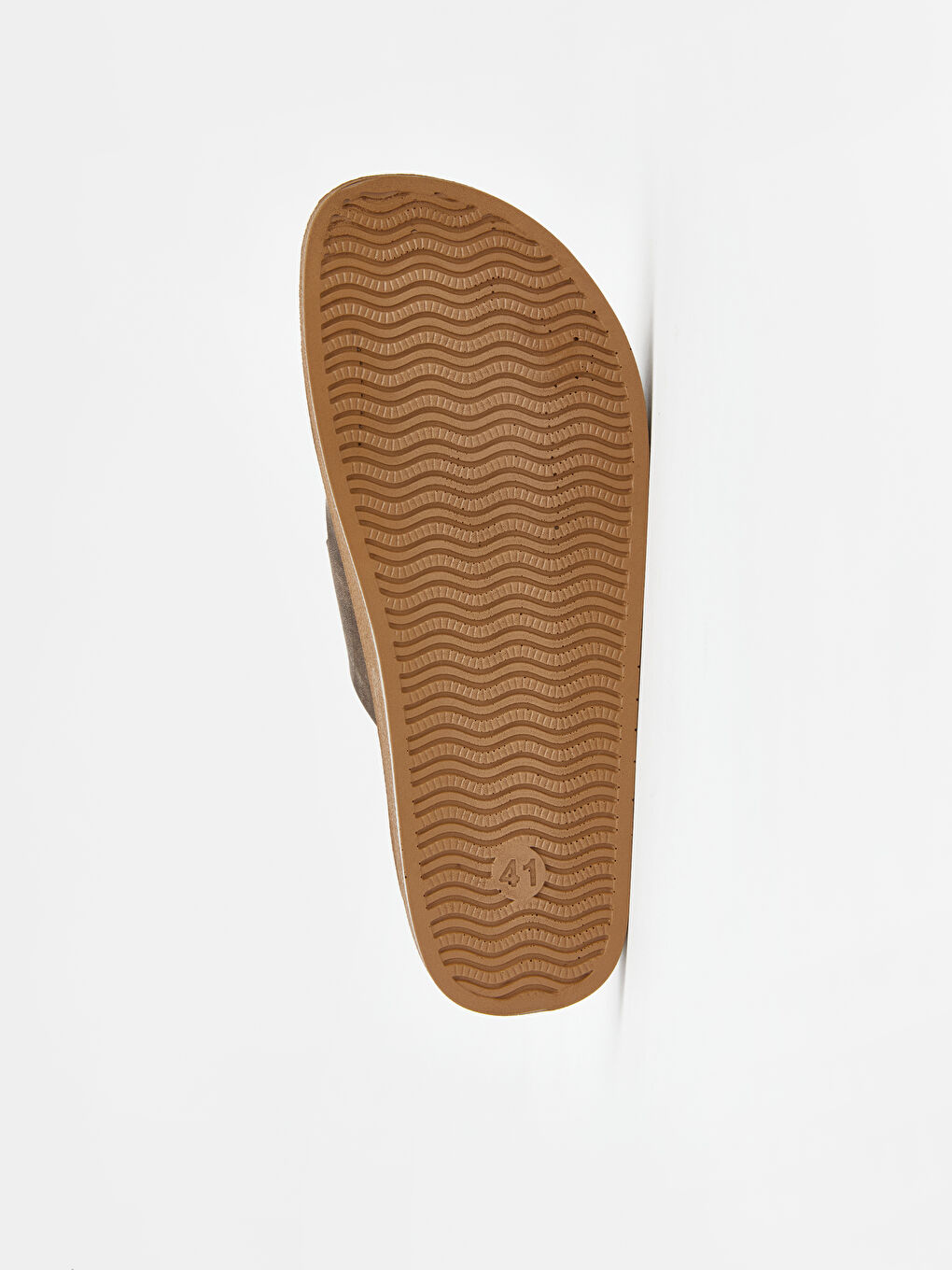 Kahverengi Çift Tokalı Kalın Tabanlı Erkek Terlik-4