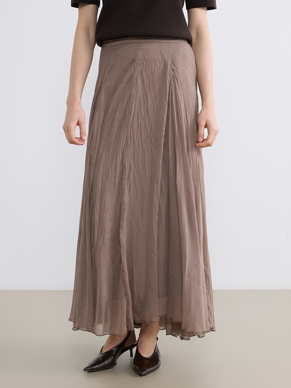 Woman Brown Skirt-1