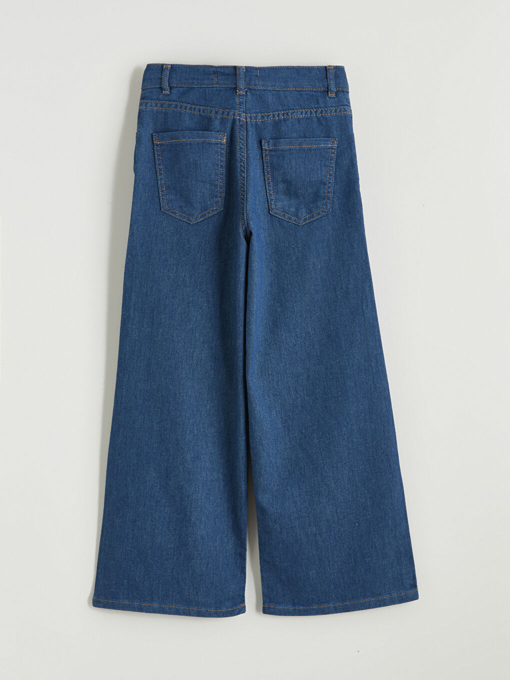 İndigo Wideleg Kız Çocuk Jean Pantolon-2