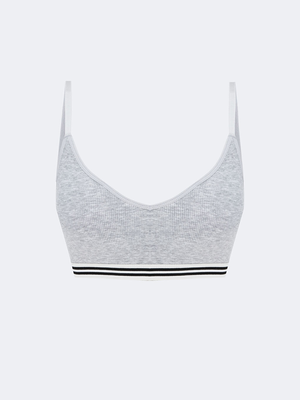 Gri Balensiz Pedli Düz Büstiyer