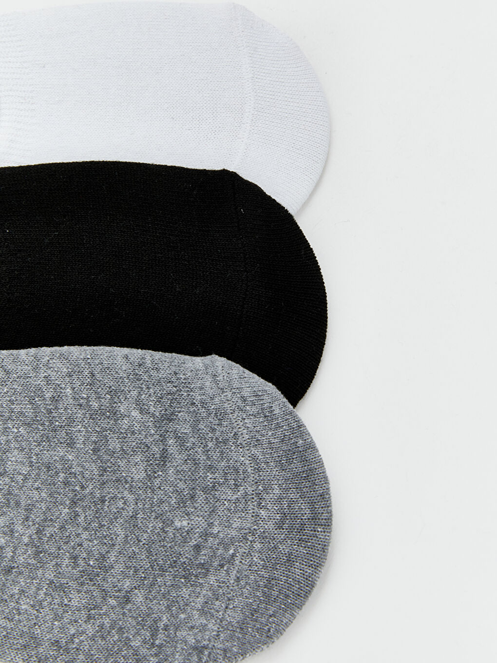 Beyaz Erkek Babet Çorap 3'lü-1